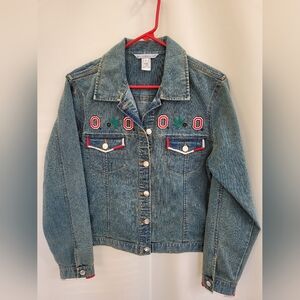 Vintage Belle Pointe Women's Denim OSU Jacket Size Size L/XL
